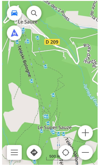 Pas de cartes de ski sous iOS