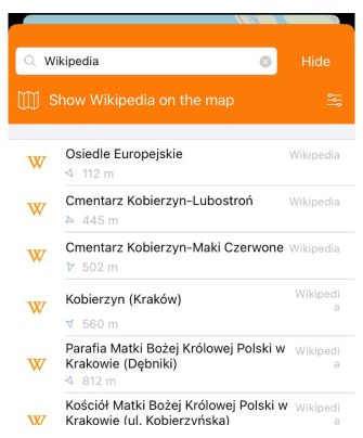 Catégorie Wikipedia sur iOS