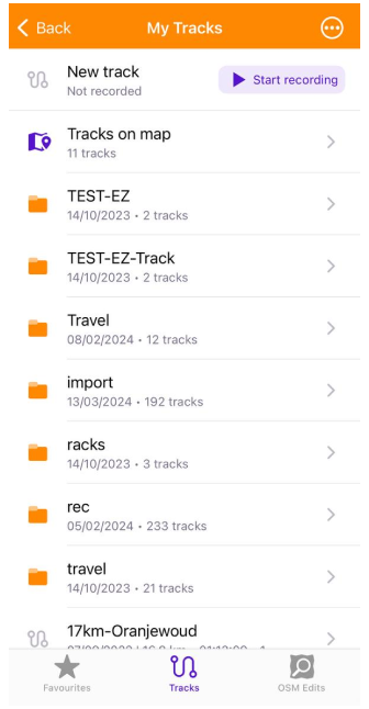 Mes lieux avec des traces dans iOS
