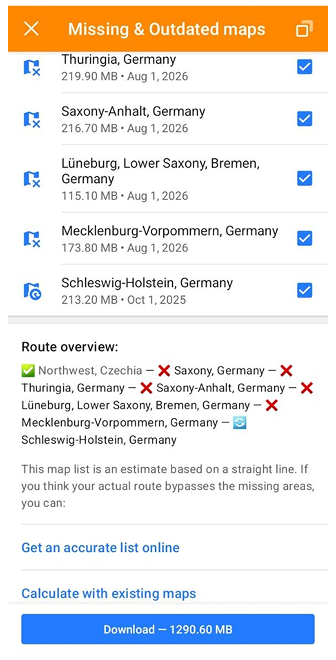 Message pas de cartes lors de la construction de la navigation Android 5