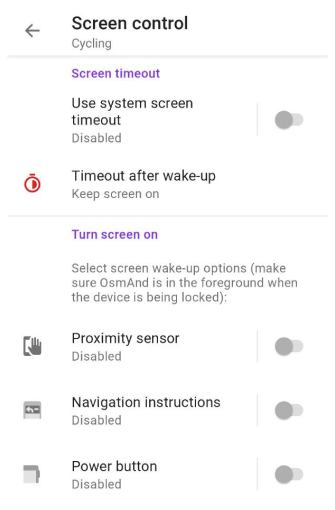 Menu de contrôle de l&#39;écran Android