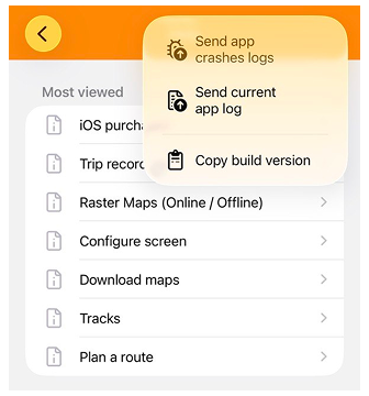 Envoyer les journaux de plantage depuis iOS
