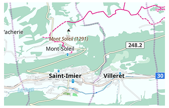 Itinéraires sur la carte - motoneige