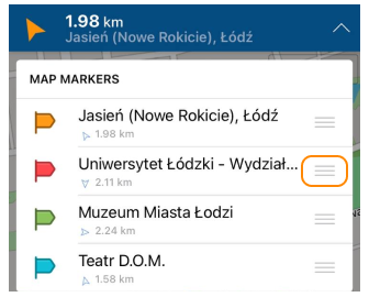 Trier les marqueurs dans une liste iOS