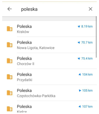 Rechercher une rue Android