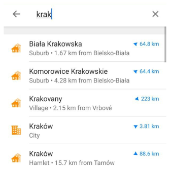 Rechercher une rue Android