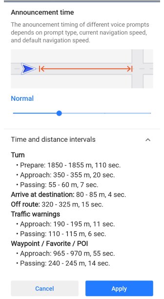 Synchronisation des annonces de navigation vocale Android