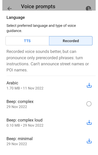 Navigation vocale Android