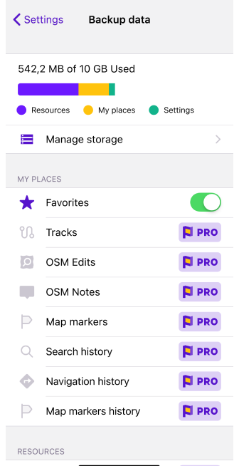 Azioni Preferiti ios