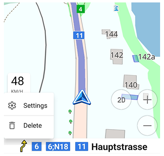 Nome via con prossima svolta