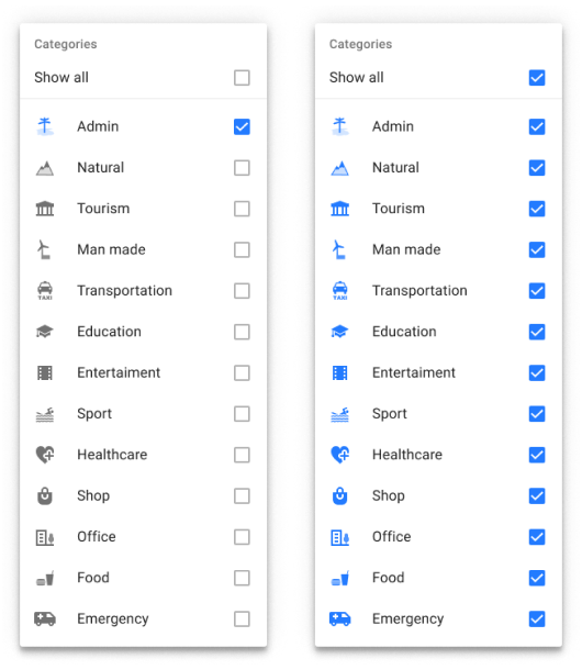 Verkennen menu