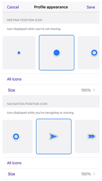 Uiterlijk Mijn locatie