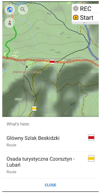 Routes op de grond