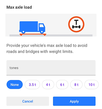Ustawienia nawigacji Android
