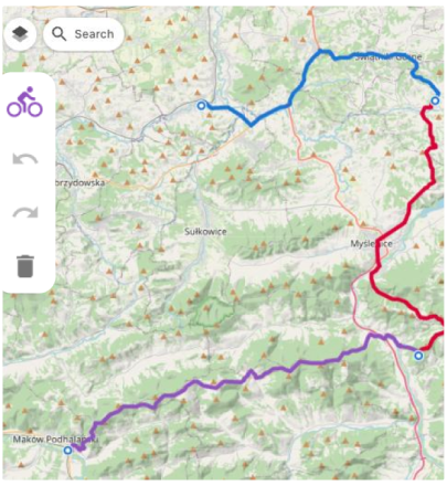 OsmAnd Web Gerir Percurso