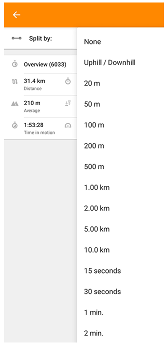 Dividir trilha por Android