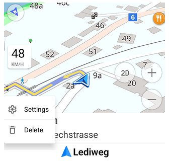 Nome da rua sem próxima curva