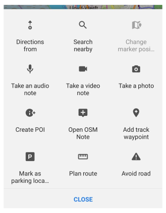 Додаткове меню дій Android