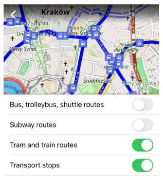 Шар громадського транспорту iOS