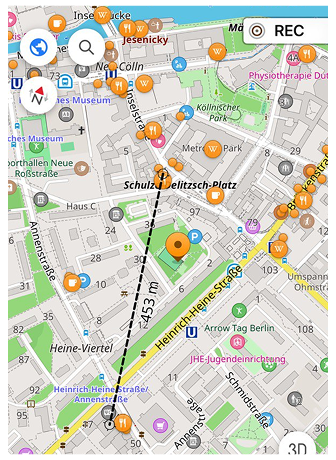 Відстань за дотиком iOS