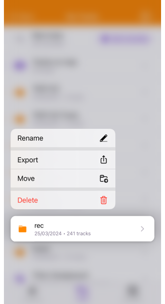 Контекстне меню треку в iOS