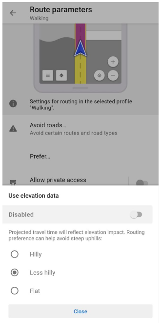 Використовувати дані про висоту Android