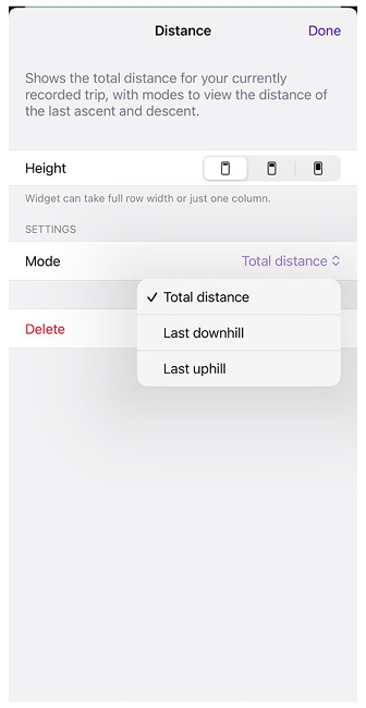 Віджет запису поїздки